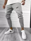 Pantaloni de trening gri, silon, conici 12376 19-4